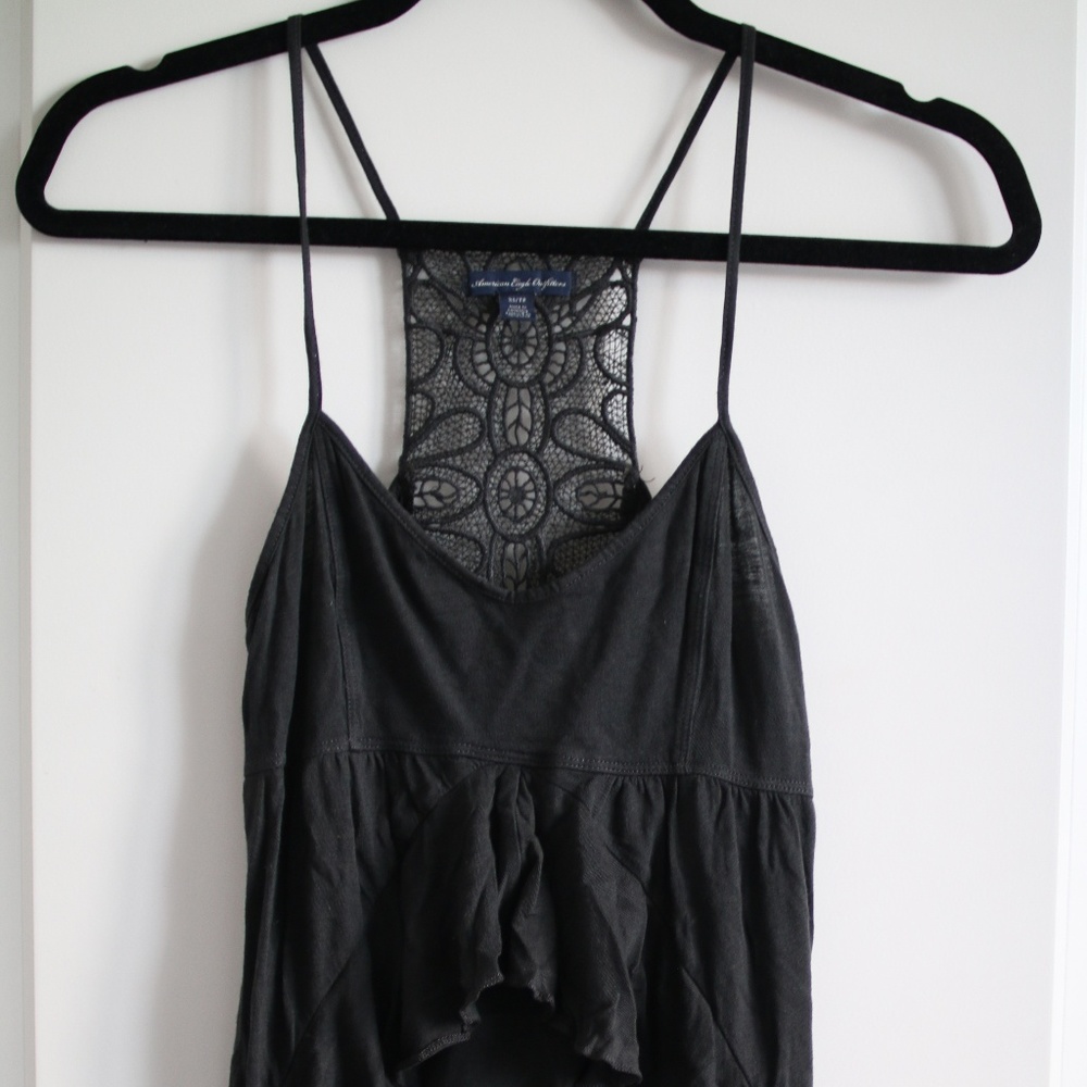 American Eagle Ruffle Tank